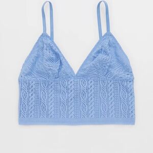 New Aerie Cable Lace Longline Bralette